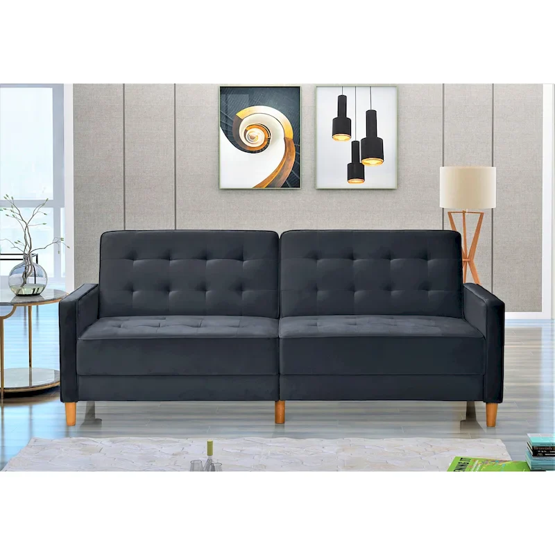 Jonathan Tufted Velvet Sofa Bed Sleeper