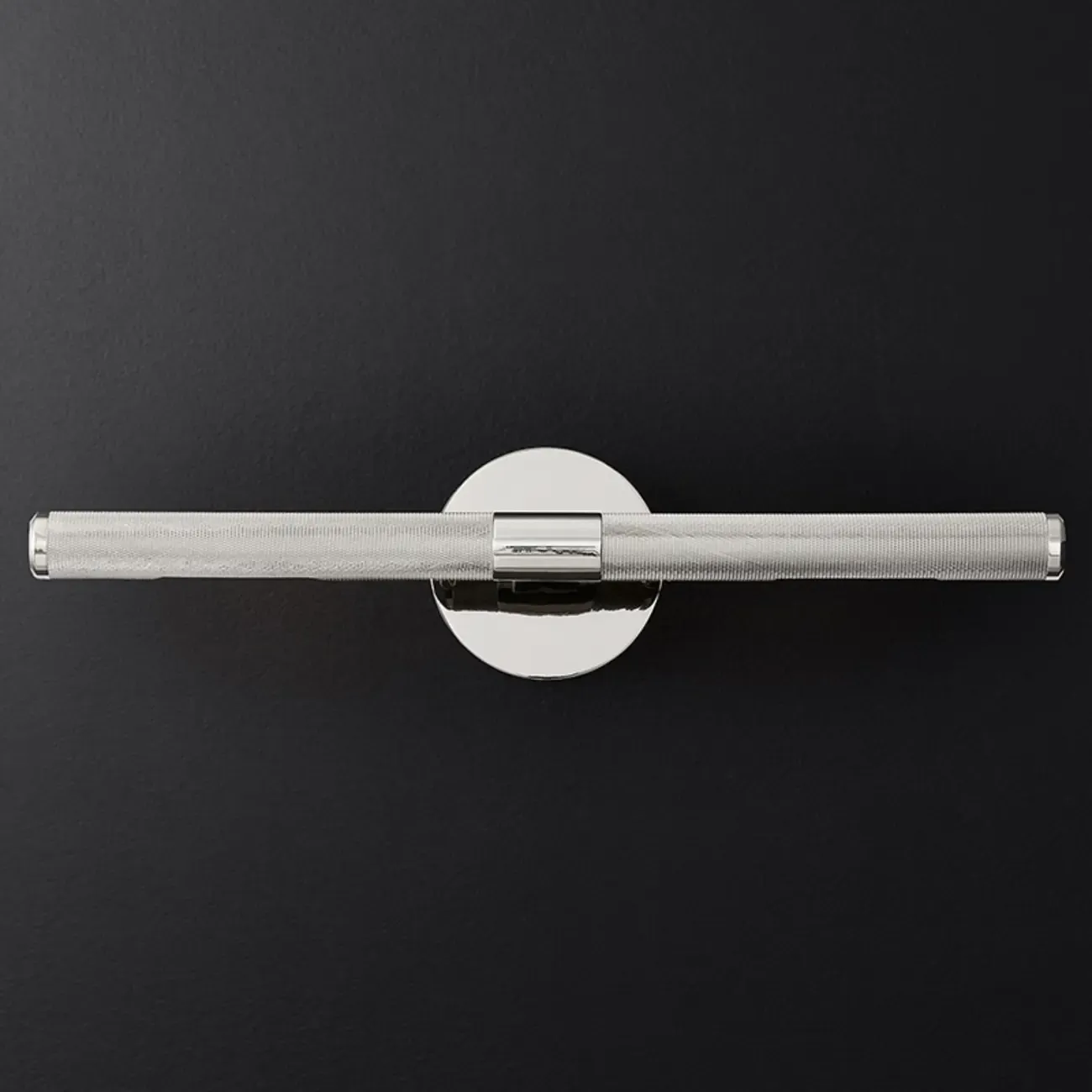 Modern Bathroom Black 2-Light Tube Vanity Light