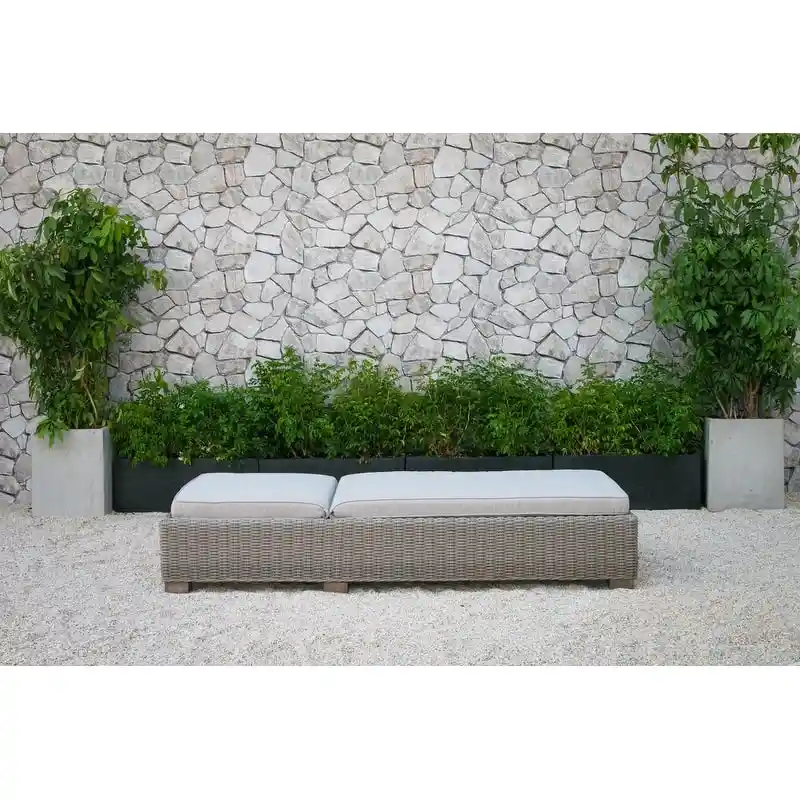 Renava Knox Outdoor Wicker Sunbed Chaise Lounge