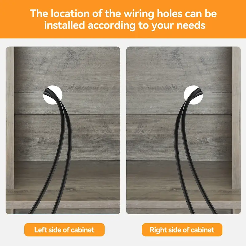 Farmhouse Wine Cabinet Kitchen Buffet with Wine Rack - 15.7D x 47.2W x 69.6H