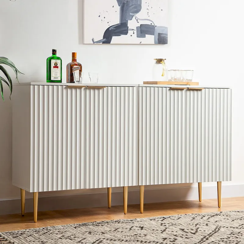 SICOTAS Sideboard Buffet Cabinet Set of 2 with Adjustable Shelves - N/A