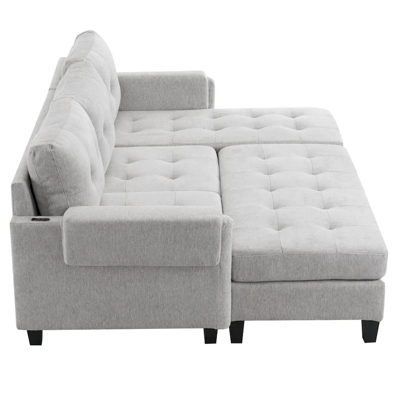 83.4inch L-shaped Sofa Sectional Couch Sofa Bed