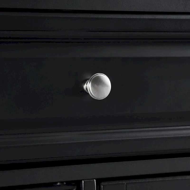 LaFayette Black Wood Kitchen Island with Natural Wood Top - 18d x 51.5w x 36h