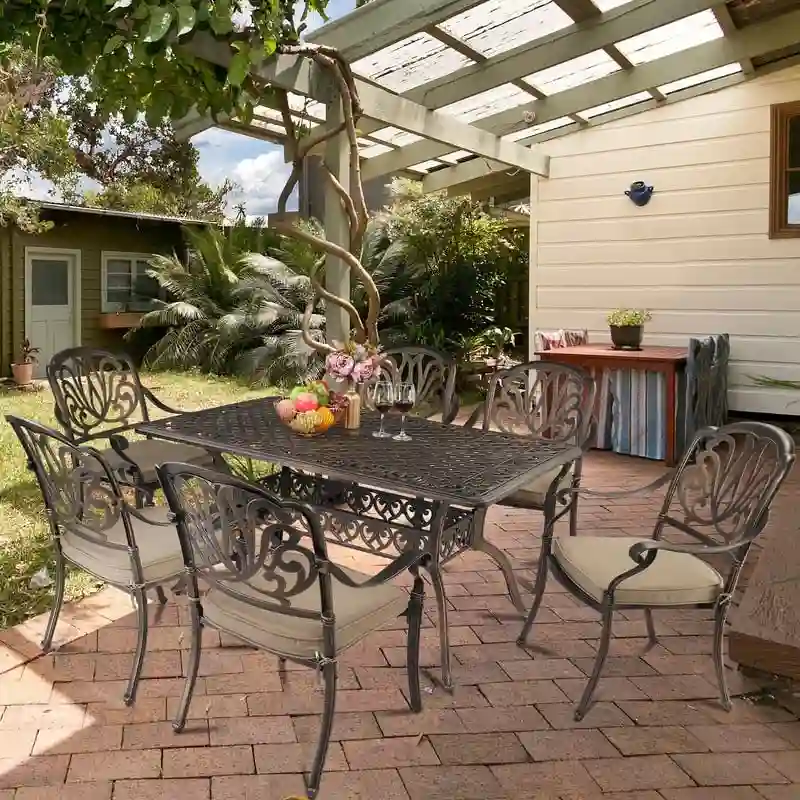 Patio 59 Cast Aluminum Outdoor Dining Table