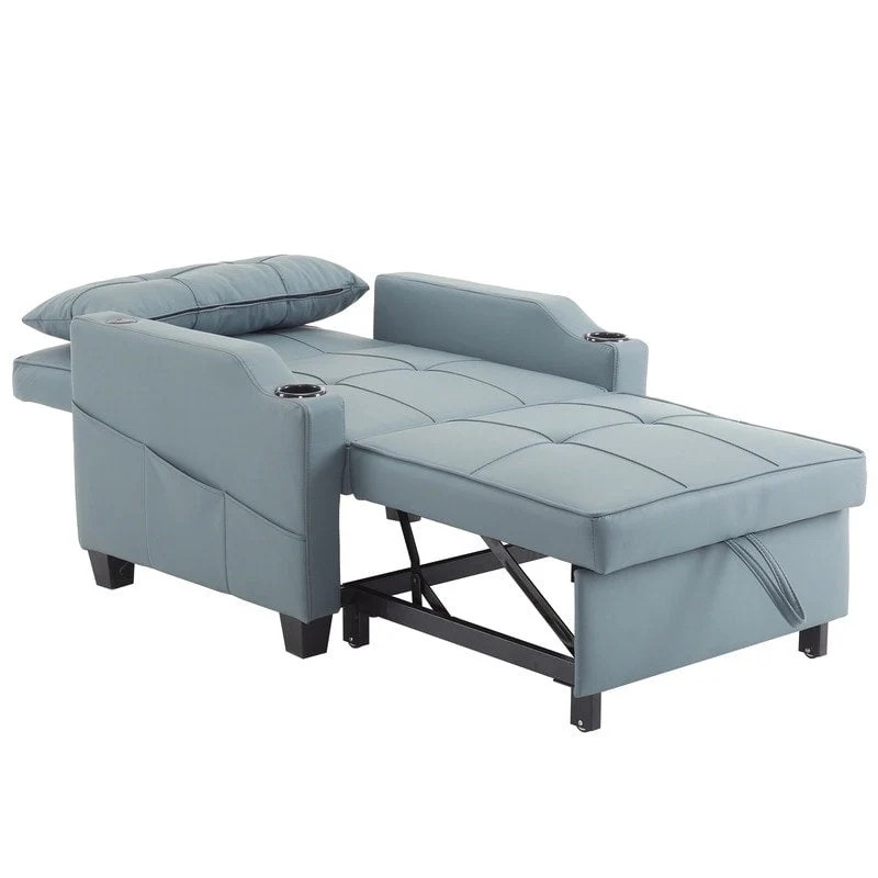 Chair Bed, Sleeper Sofa Chair Bed 3 in 1, Adjustable Recliner,Armchair, Sofa, Bed, Linen