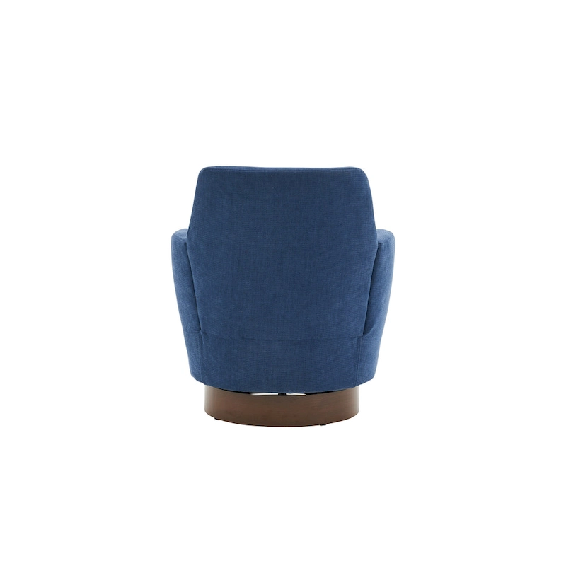 29.3 Upholstered Swivel Barrel Chair with Stainless Steel Base