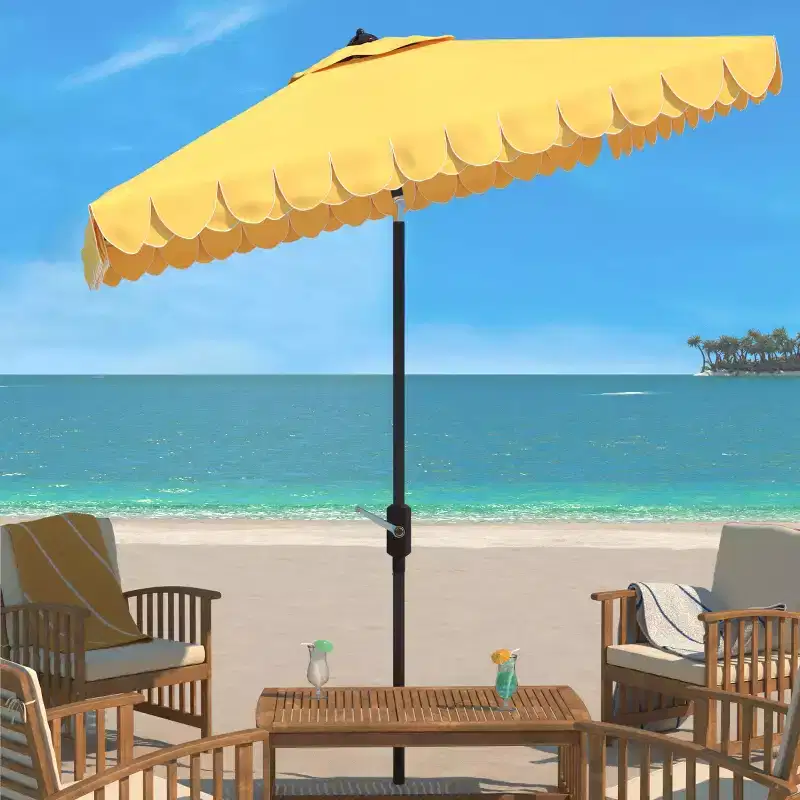 Elegant Valance 7.5 Ft Square Umbrella - PAT8406 - Safavieh