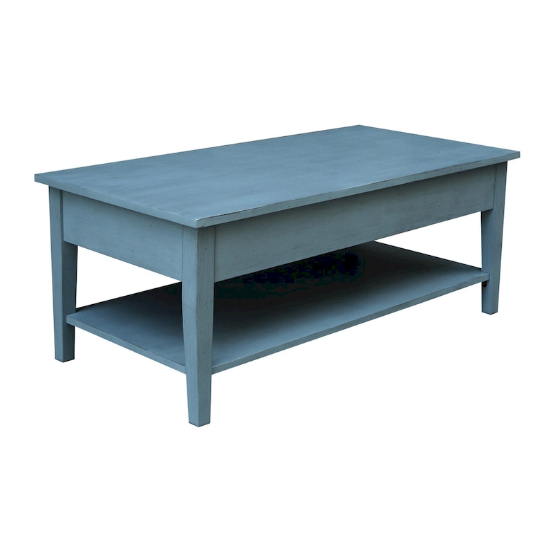 Spencer Solid Parawood Coffee Table - 48 in. W x 24 in. D x 19 in. H