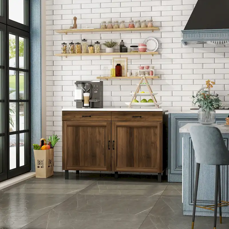 Elegant Kitchen Island - Organize and Beautify Your Space Buffet Table - 47.2X23.6X33.5