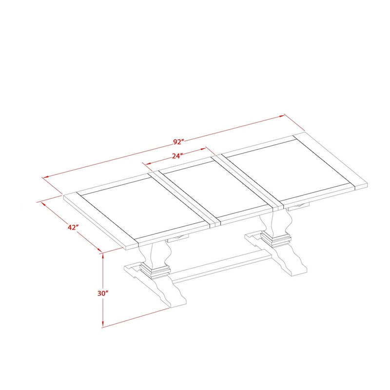 East West Furniture 11 Piece Dining Table Set- a Kitchen Table and 10 Linen Fabric Parson Chairs(Finish Options)