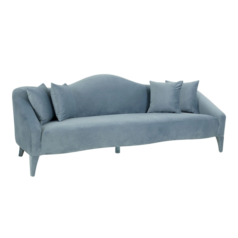 Naya Velvet Sofa - 96W x 36.2D x 34.3H - 96W x 36.2D x 34.3H