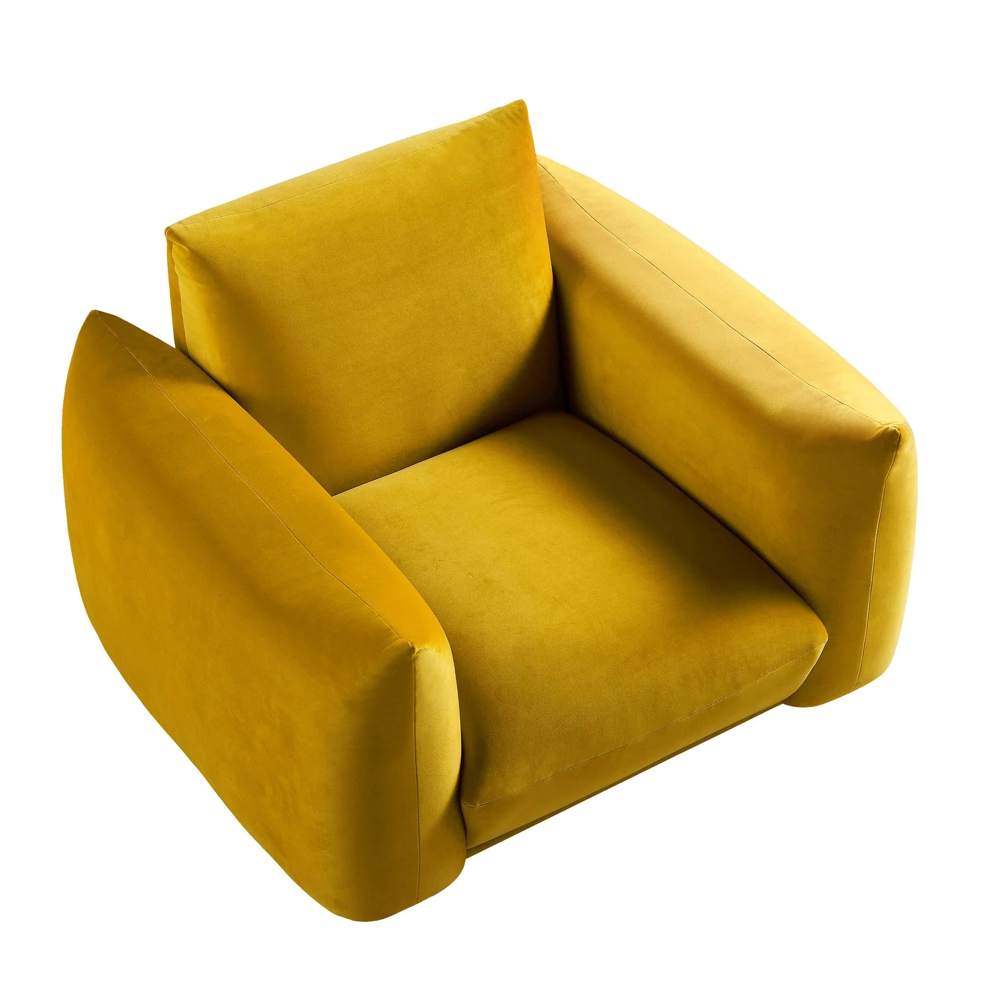Armchair, Goldenrod Velvet