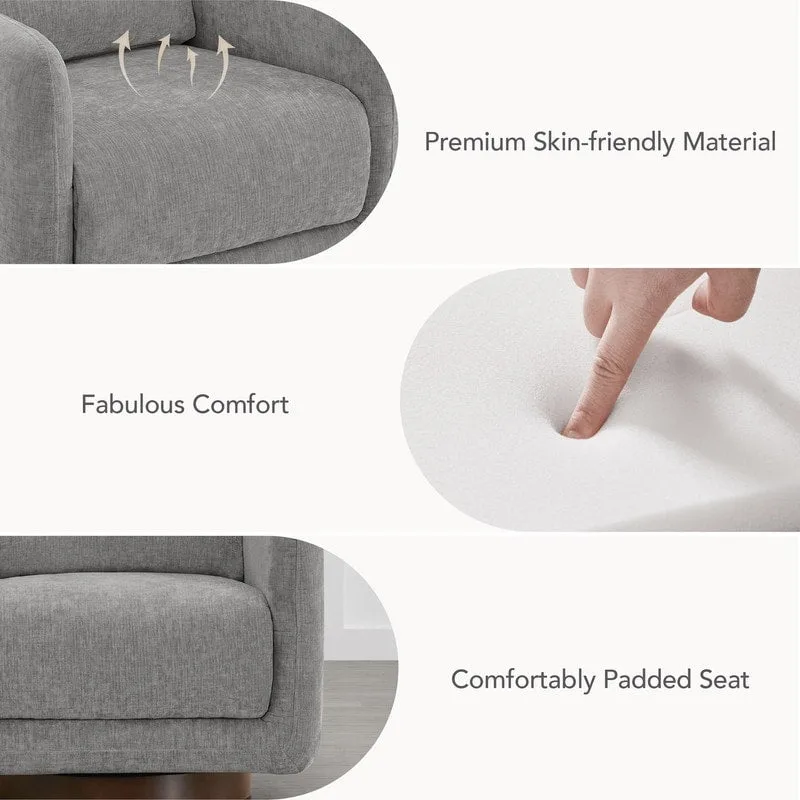 Rebecca Swivel Accent Chair Armchair with Back Cushion