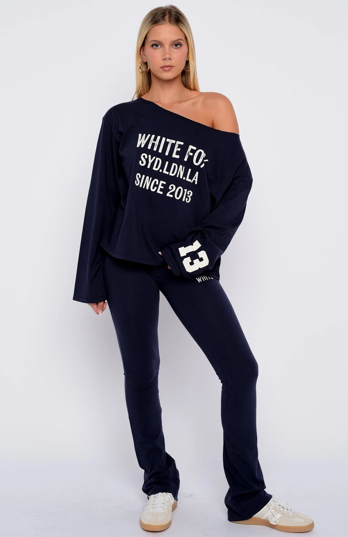 Topic Of Discussion Flare Pants Navy