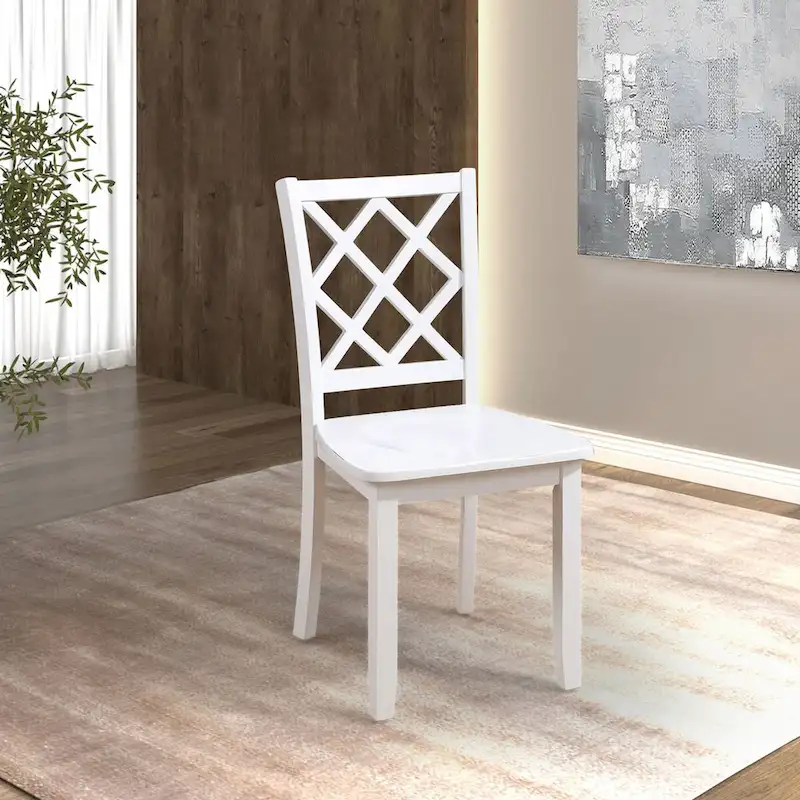 Furniture of America Manheim Casual 5-Piece Farmhouse Solid Wood Dining Set