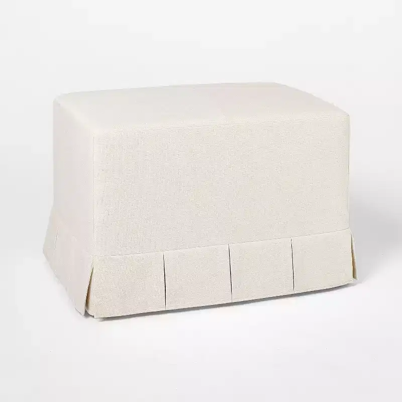 Box Pleat Upholstered Ottoman - Threshold designed with Studio McGee