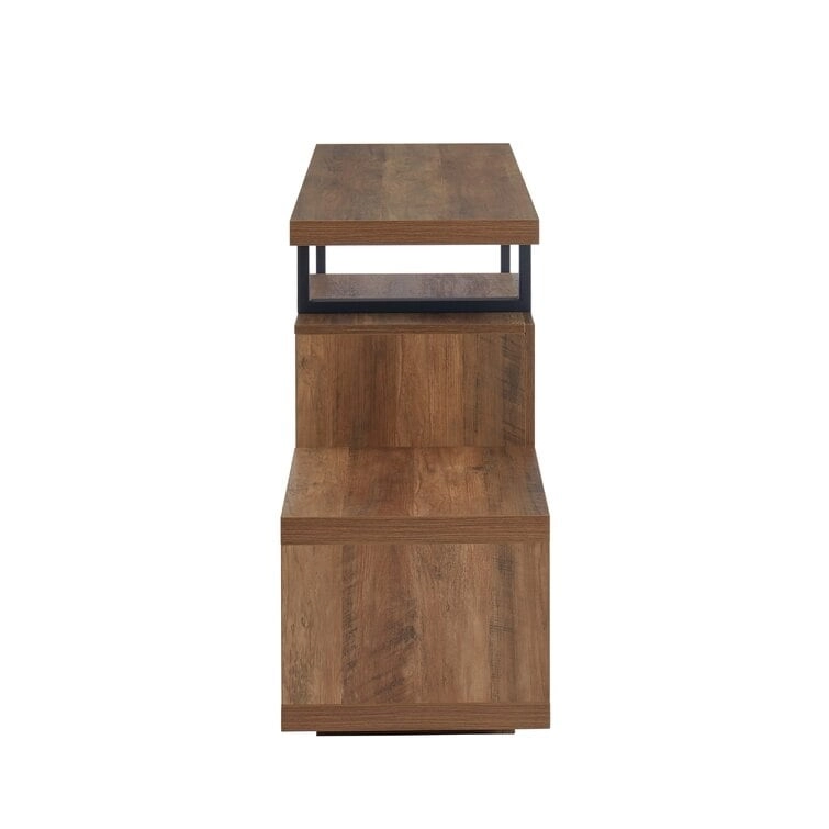 Wood TV Stand Classic Entertainment Center Media Console up to 55 with Electric Fireplace