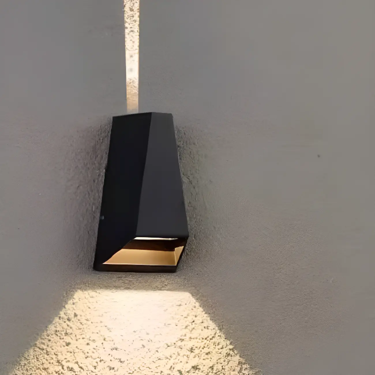 Outdoor Modern Black 2-Light LED Wall Lamp for Exterior