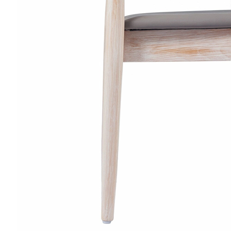 Commercial Solid Wood Dining Chair with Vinyl Padded Seat