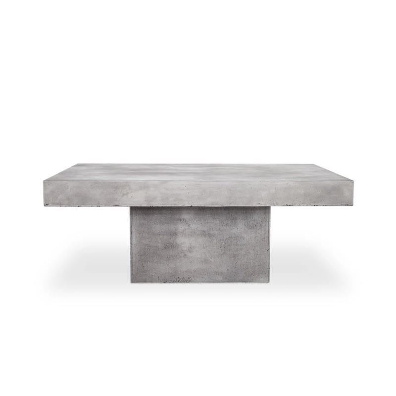 Aurelle Home Grey Concrete Modern Coffee Table - 31.5