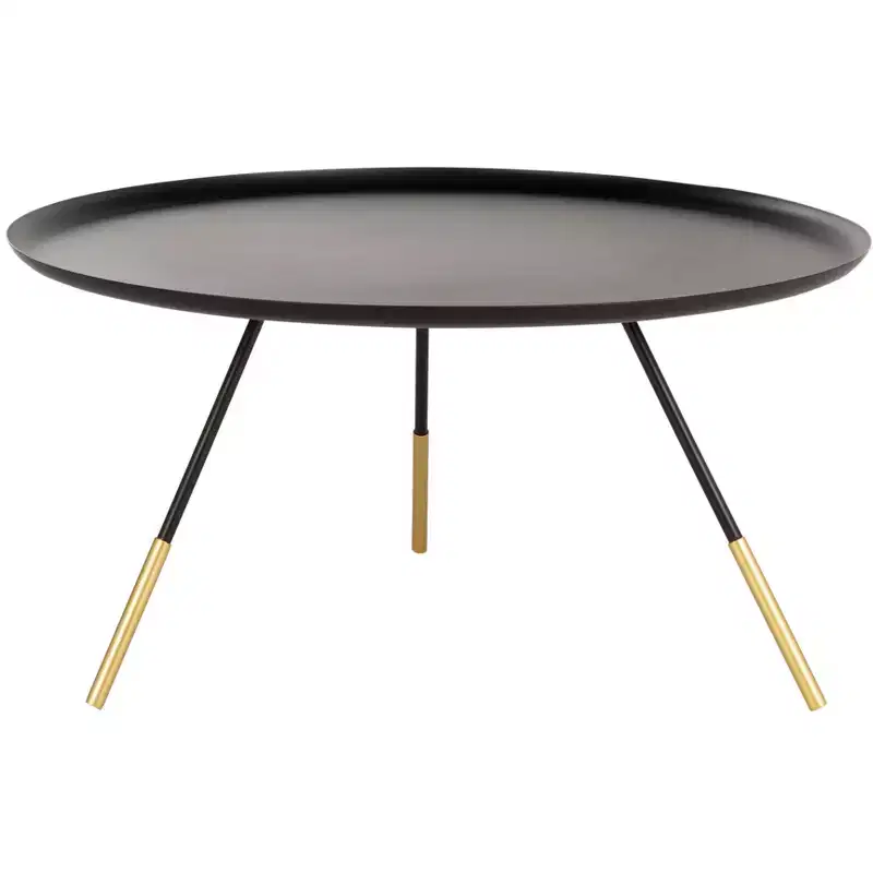 Orson Coffee Table with Metal Gold Cap - Safavieh