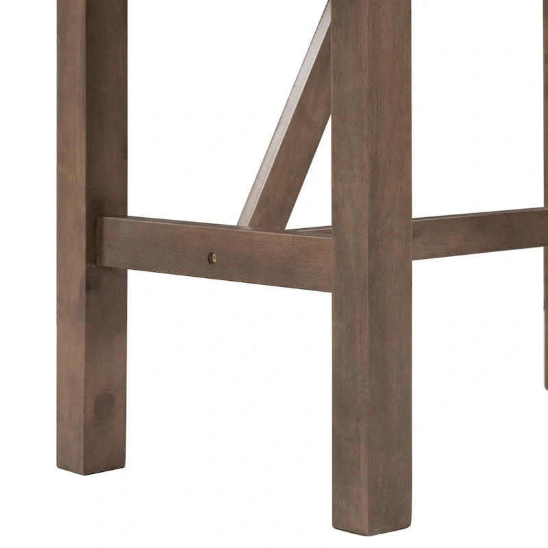 3-Piece Rustic Dining Set with Drop Leaf & 2 Chairs