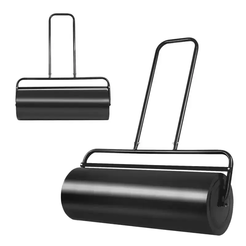 Costway 17-Gallon Lawn Roller Heavy-Duty Steel Push/Pull Sod Roller 36'' x 12'' Black