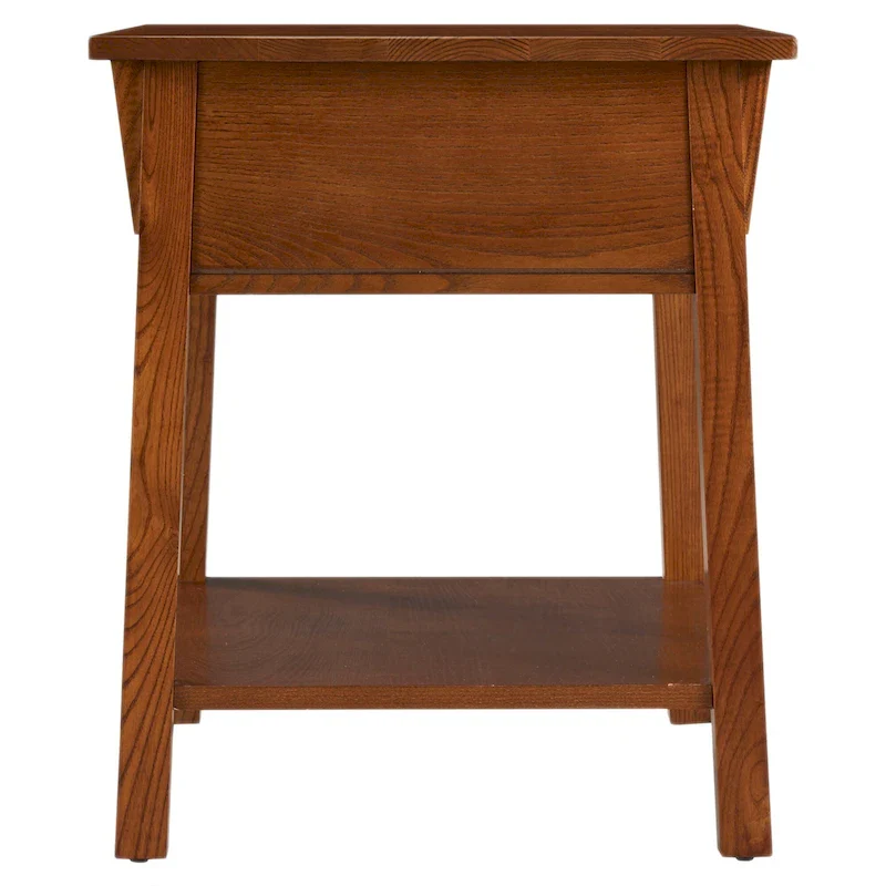 Solid Wood Mission End Table with Drawer