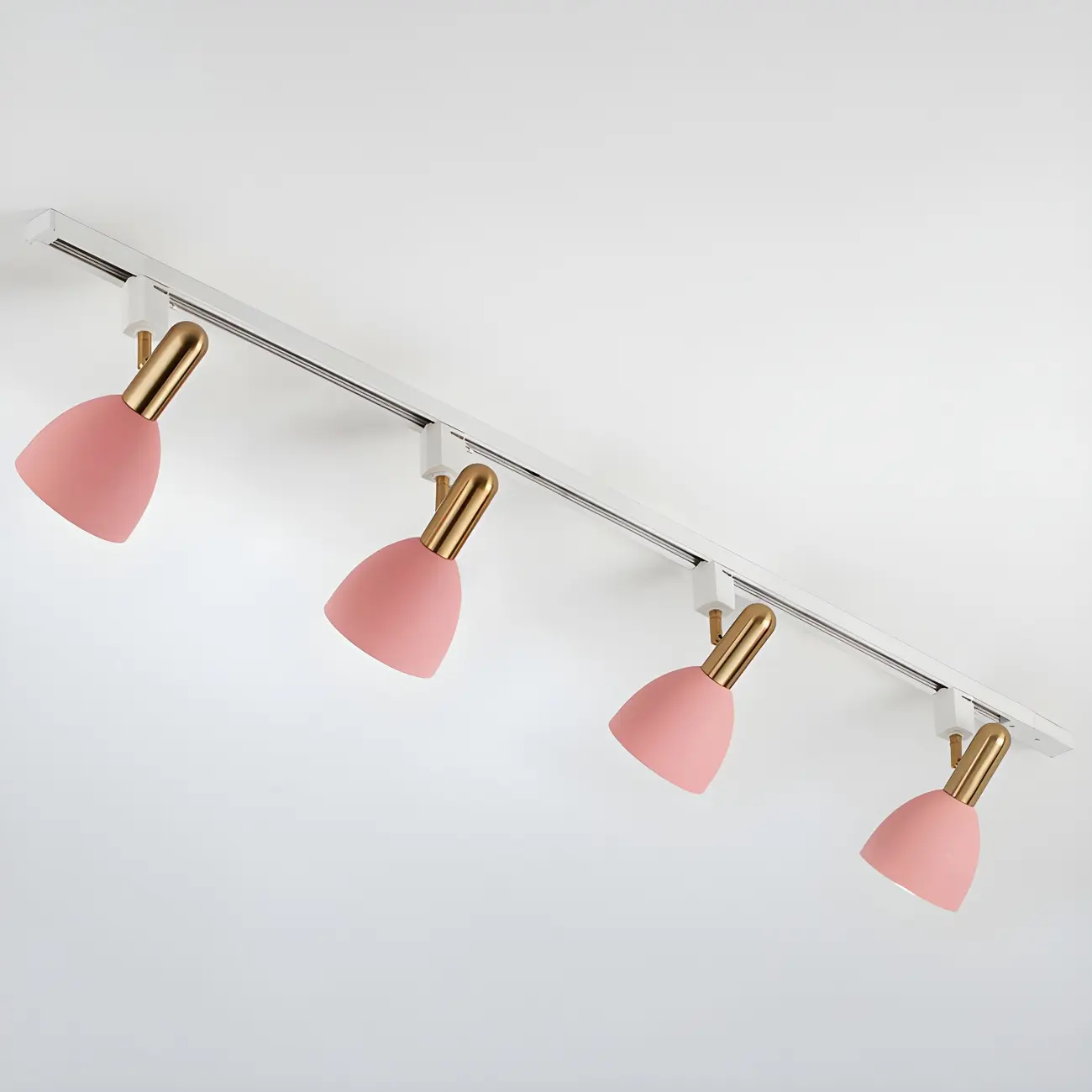 4-Light Modern Metal Dome Shade Slidable LED Track Light