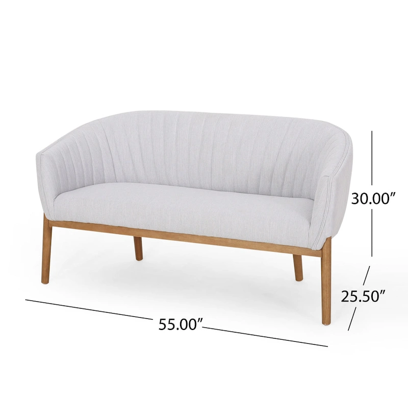 Galena Mid-century Modern Glam Loveseat by Christopher Knight Home