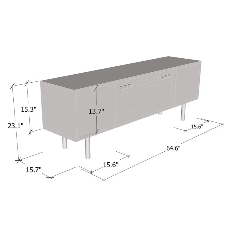 Goldie BL-EF Electric Fireplace 65  TV Stand