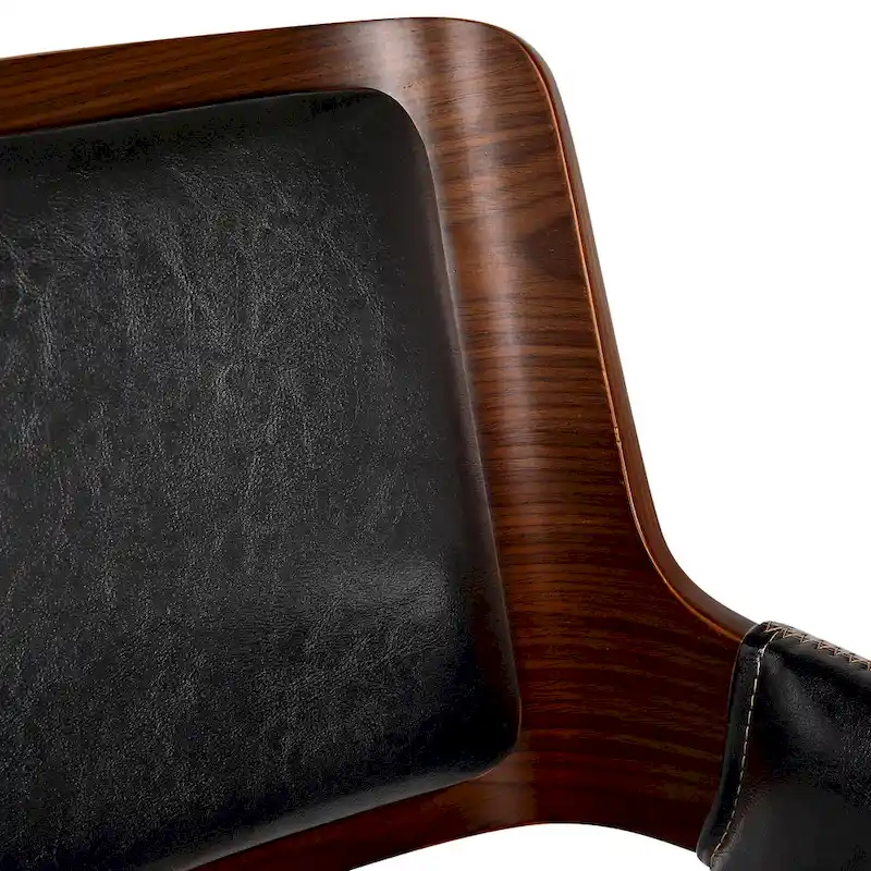 Carson Carrington Kjerringvag Faux Leather Mid-Century Dining Chair with Metal Legs