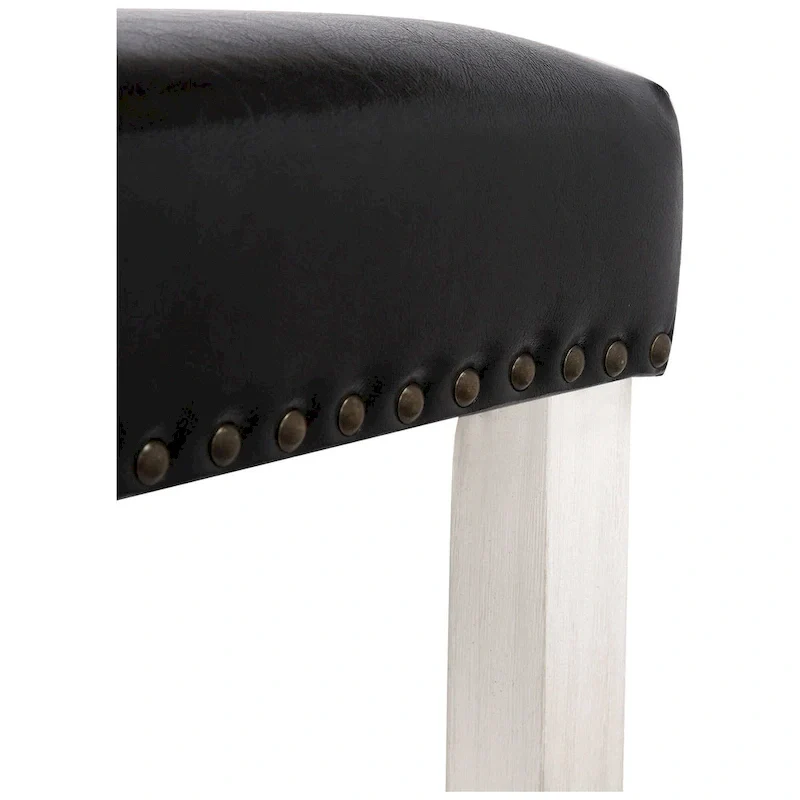 Jameson Upholstered Polyester Antique White 24 Inch Counter Stool