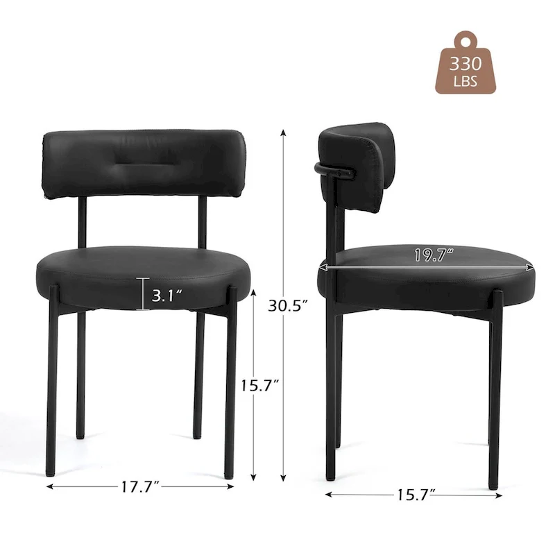 AVAWING Dining Chairs Mid-Century Modern Kitchen Chairs Set of 2