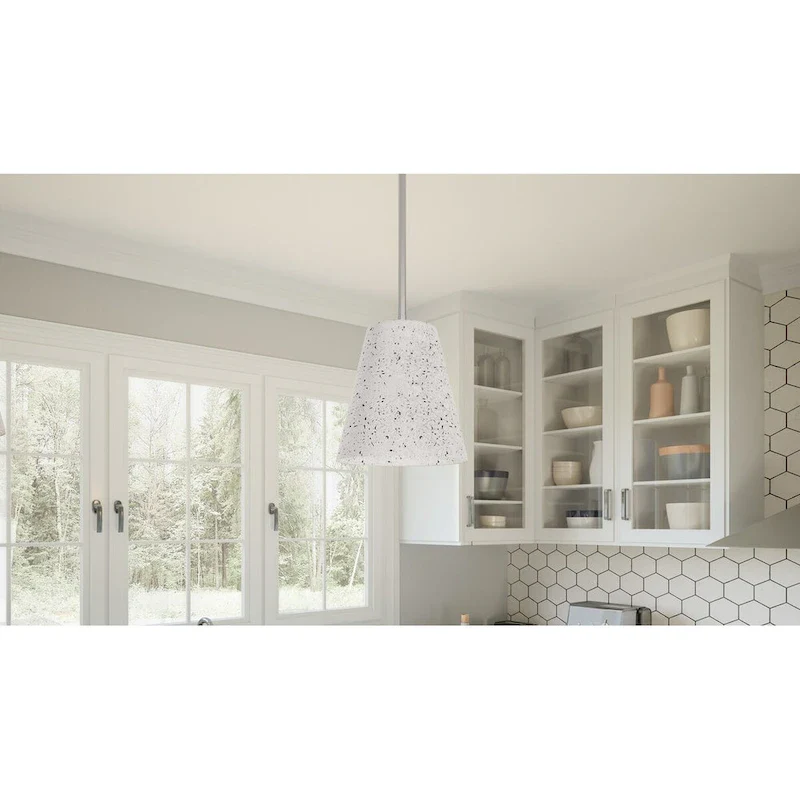 Hazel 1-Light Brushed Nickel Mini Pendant