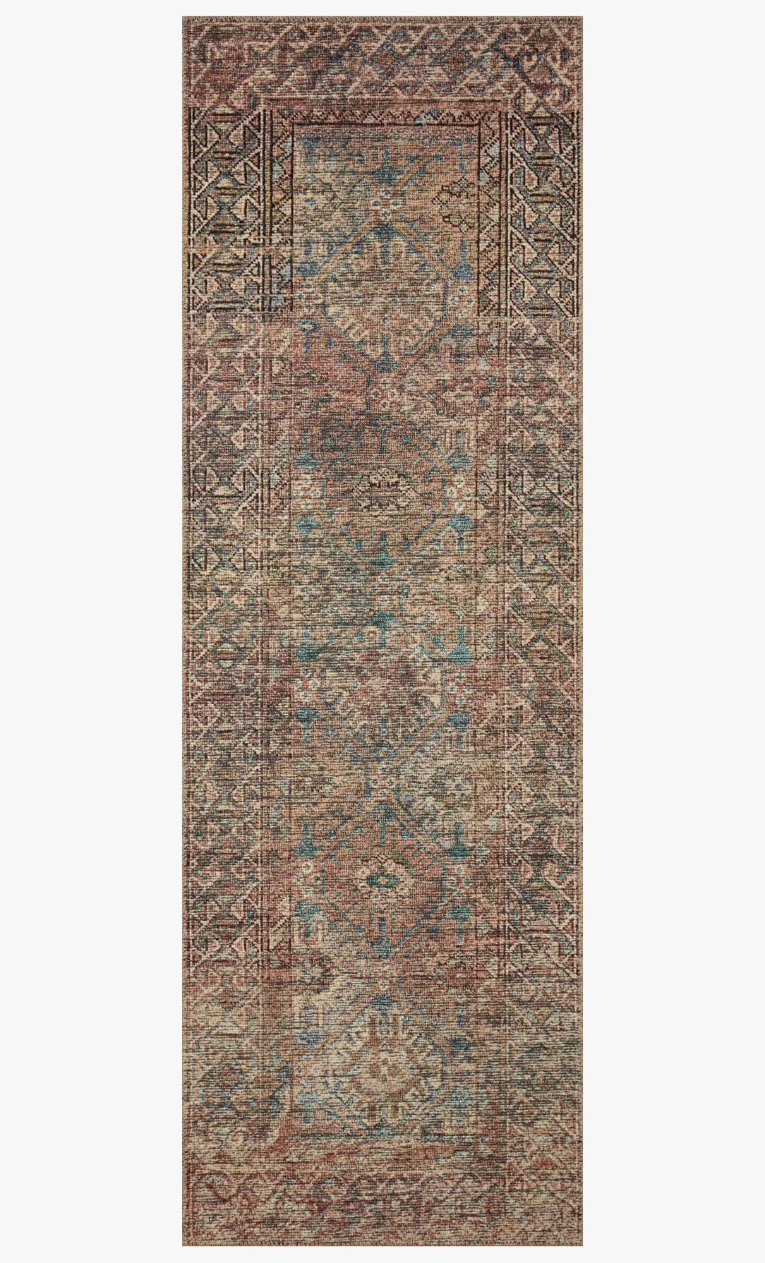Billie Aqua / Rust Rug