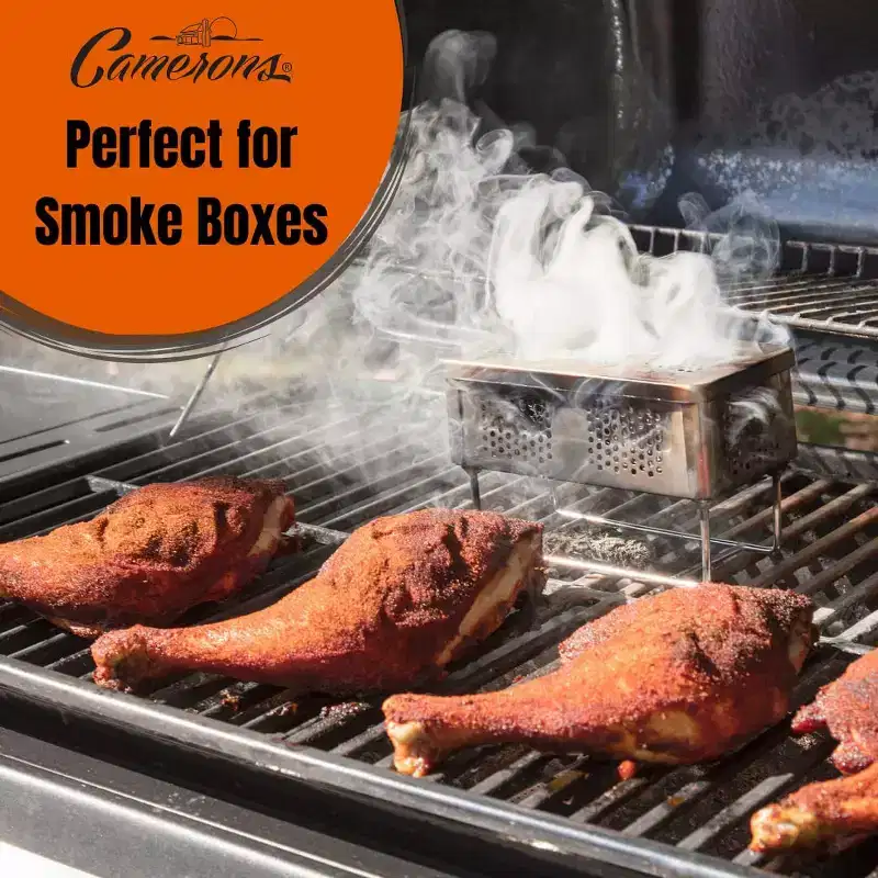 Camerons Products Smoking Chips - (Apple) ~2 Pound Bag 260 cu. in.- Kiln Dried All Natural Coarse Wood Smoker Chunks- Barbecue Chips