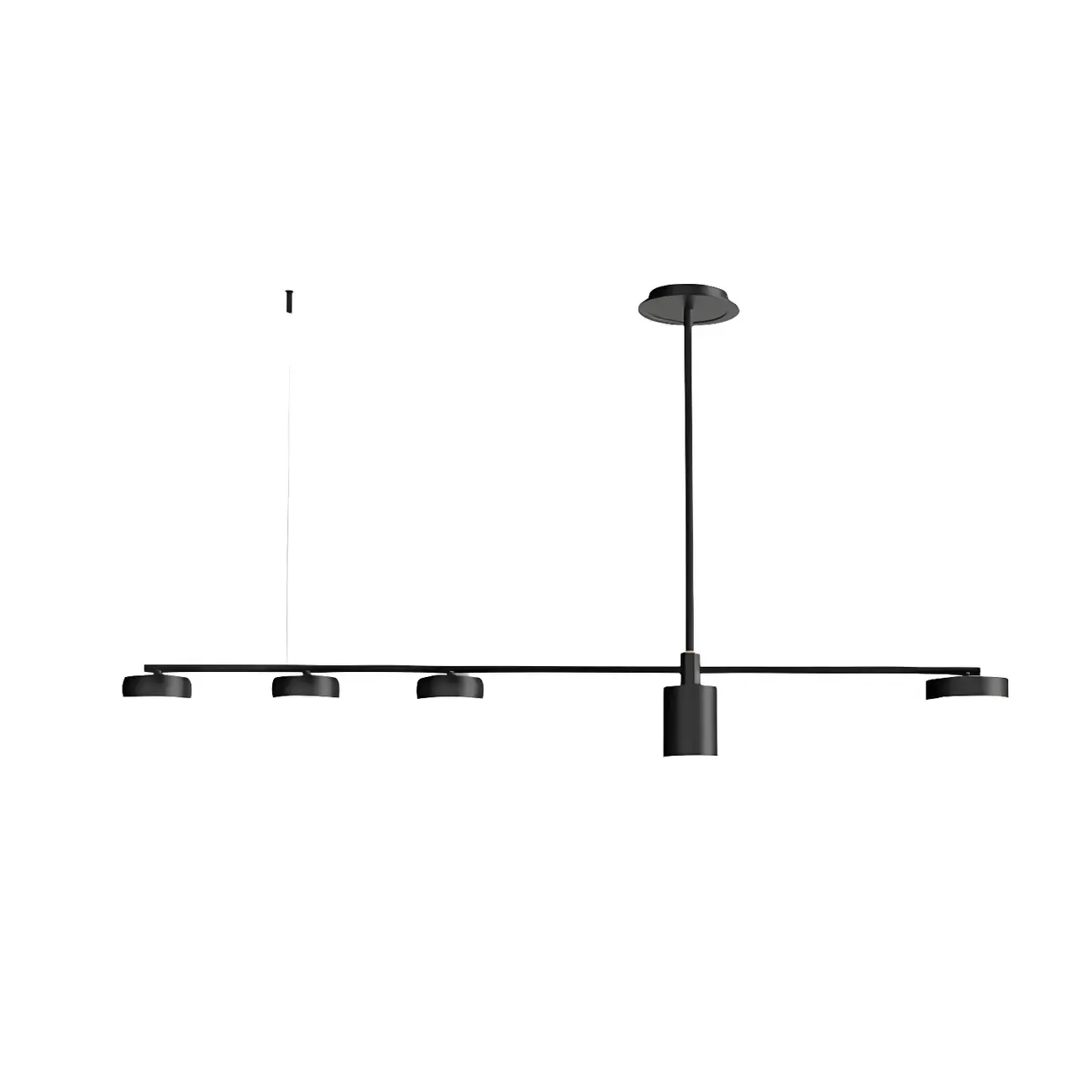 Modern Adjustable Black Linear Kitchen Island Light