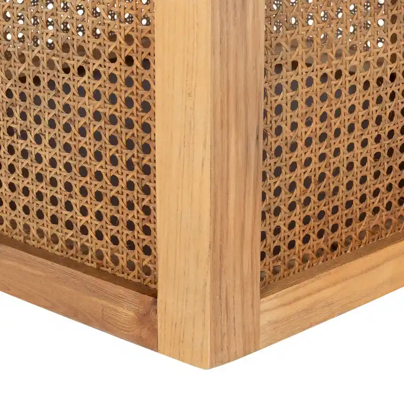 SAFAVIEH Mozell Cane Dining Table - 47.3 W x 47.3 L x 28.8 H - 47Wx47Dx29H