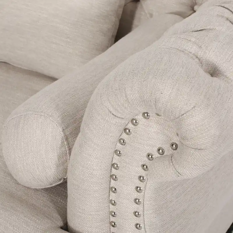 Wellston Tufted Double Chaise Lounge by Christopher Knight Home - 62.50 L x 58.50 W x 34.00 H