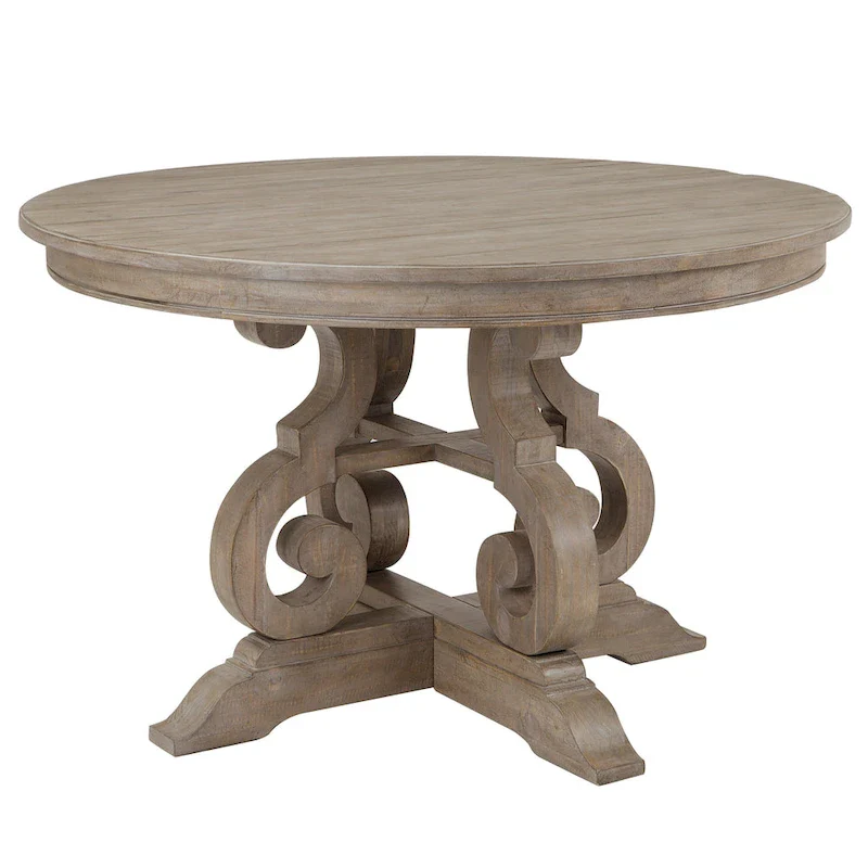 The Gray Barn Manderley Traditional Dove Tail Grey 48-inch Round Dining Table - dove tail grey - dove tail grey