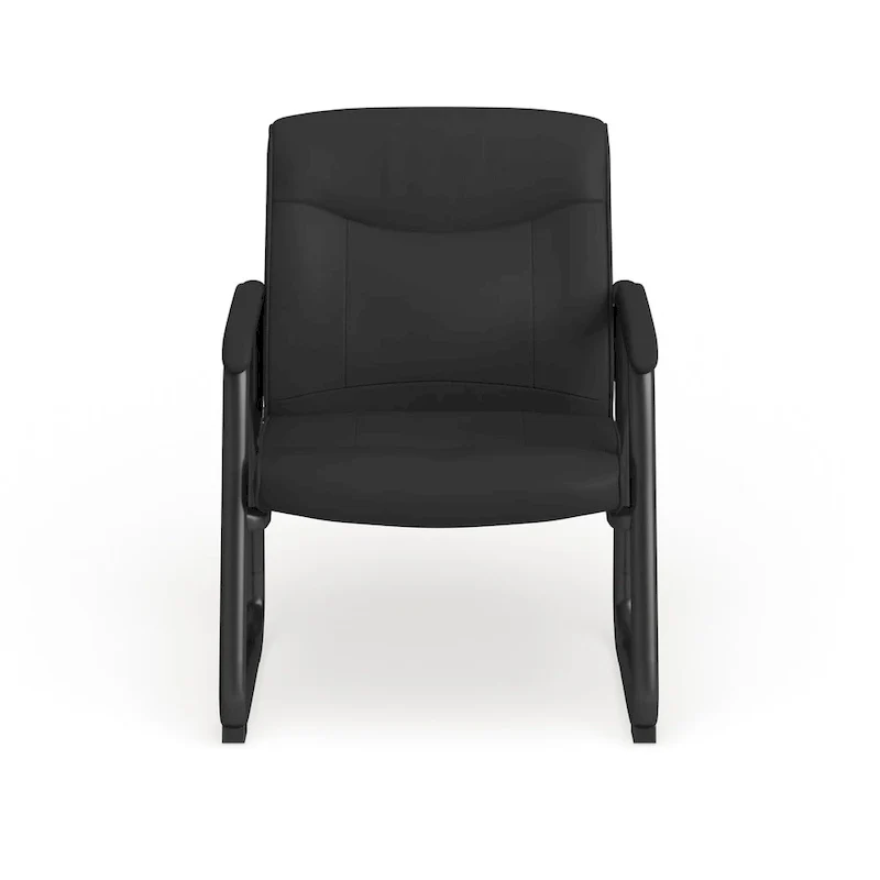 Big & Tall Soft Leather Sled Base Executive Reception Chair