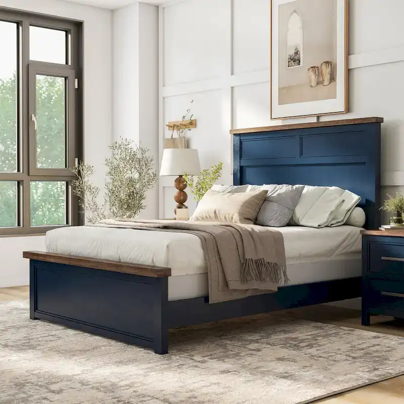 Furniture of America Althea Modern Farmhouse Pinewood Panel Bed