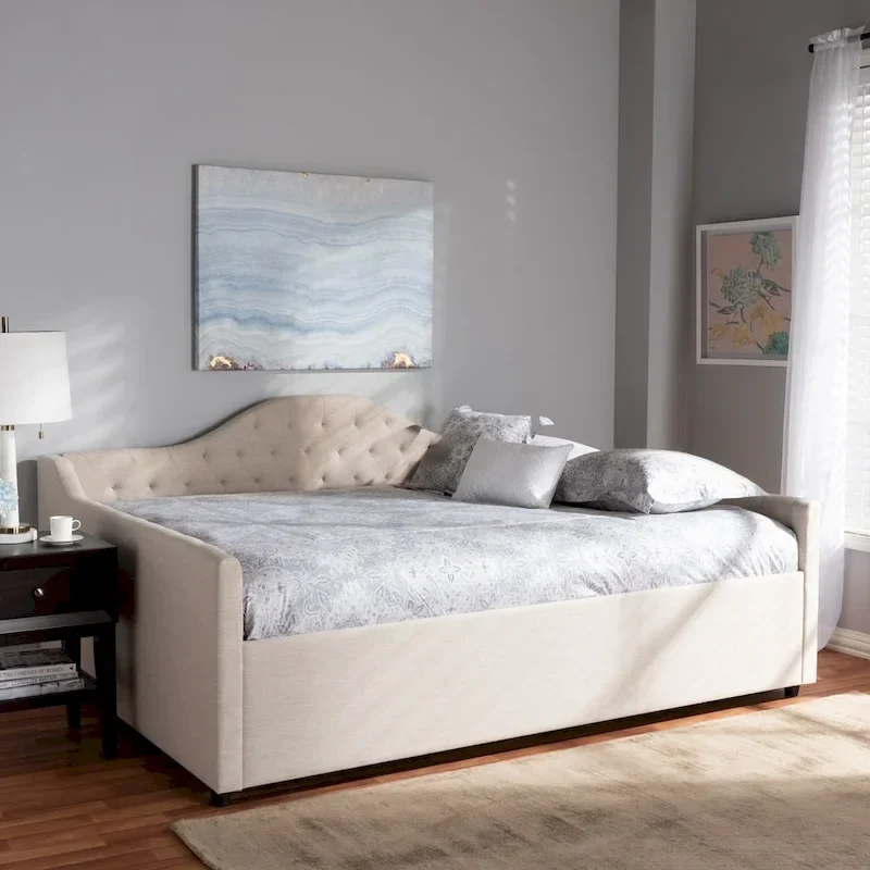 Contemporary Fabric Upholstered Daybed by Baxton Studio