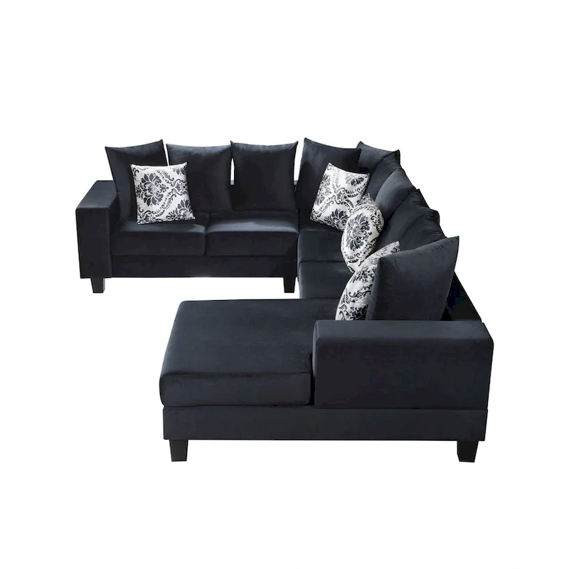Merax Modern U Shape Sectional Sofa with Lots of Pillows Included