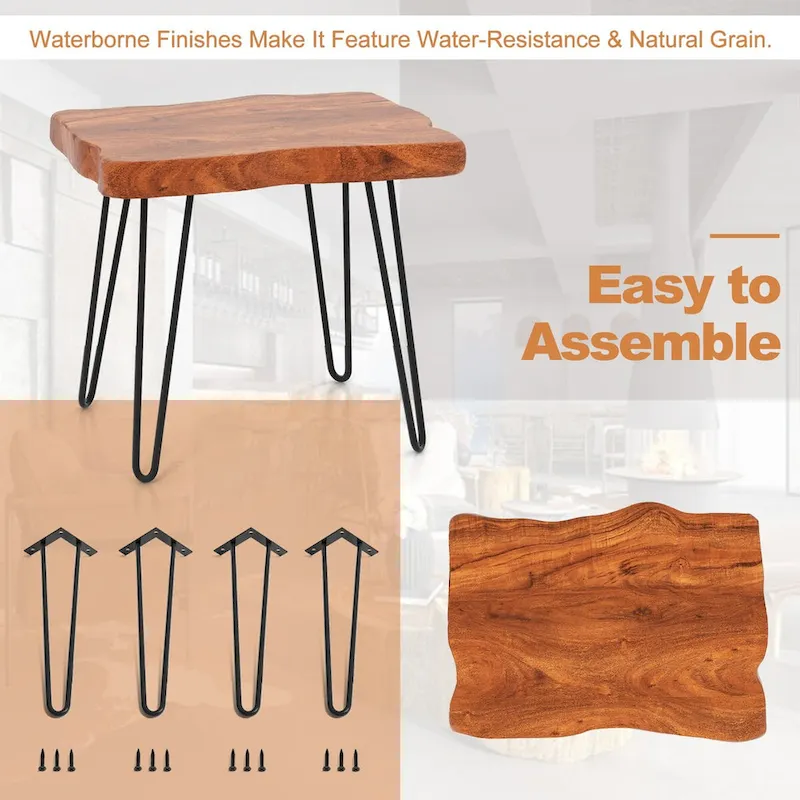 Reclaimed Recycled Teak Wood End Table