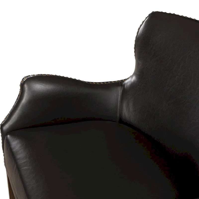 Douglas Faux Leather High Leg Slope Arm Accent Chair by Greyson Living