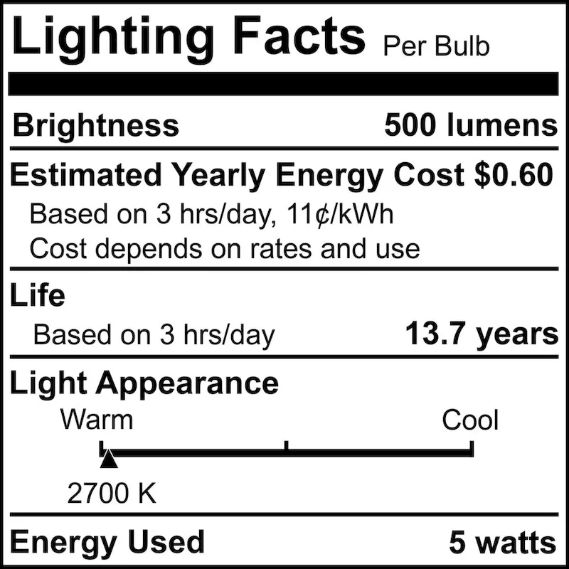 Bulbrite LED Filament Pack of (4) 5 Watt Dimmable 5 Inch T9 Light Bulbs with Clear Glass Finish and Medium (E26) Base