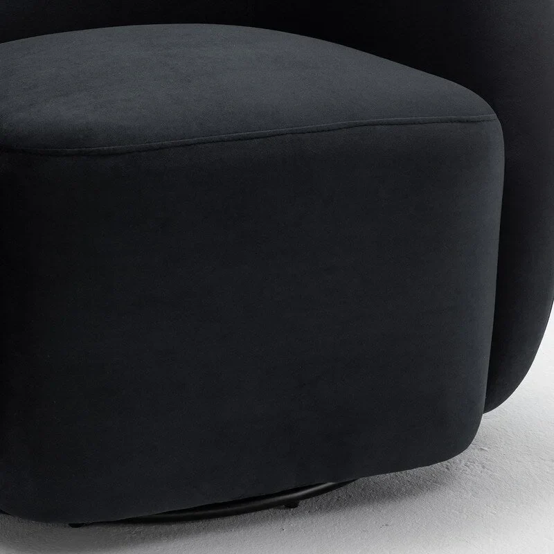 SEYNAR Modern Glam Velvet Upholstered 360 Degree Swivel Accent Armchair Set of 2