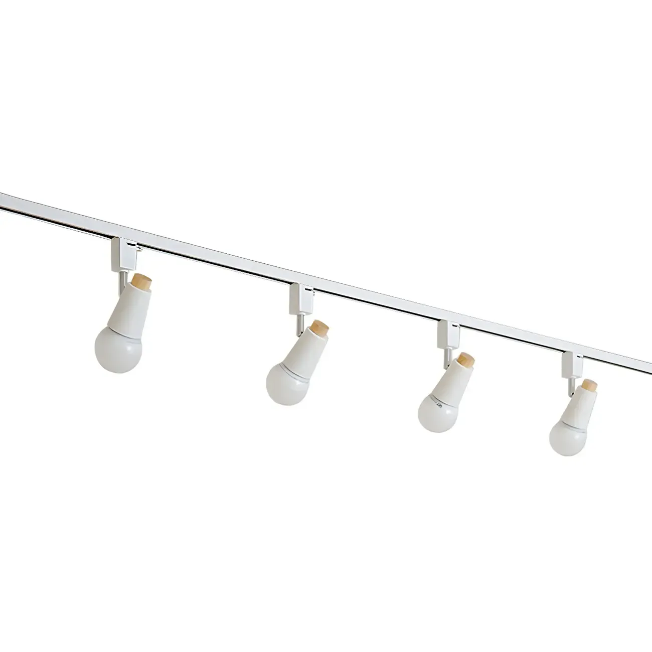 4-Light Modern Conical Adjustable Semi Flush Track Light